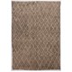 Natural Brown colored MOROCCAN Berber Beni Ourain Design Rug with Beige Diamond Patterns, HANDMADE, 100% Wool