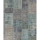 8' x 10' (245 x 305 cm) Light Blue & Turquoise Patchwork Rug