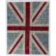 245x305 cm British FLAG Union Jack Design Patchwork Rug, Faded colors