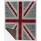 245x305 cm British FLAG Union Jack Design Patchwork Rug, Faded colors