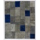8' 10' (245 x 305 cm) Blue & Gray Color Patchwork Rug