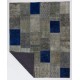 8' 10' (245 x 305 cm) Blue & Gray Color Patchwork Rug
