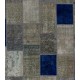 8' 10' (245 x 305 cm) Blue & Gray Color Patchwork Rug