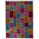 9' x 12' (275x366 cm) Multi-color PATCHWORK Rug Handmade from OVERDYED Vintage Turkish Carpets 