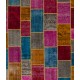 9' x 12' (275x366 cm) Multi-color PATCHWORK Rug Handmade from OVERDYED Vintage Turkish Carpets 