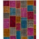 9' x 12' (275x366 cm) Multi-color PATCHWORK Rug Handmade from OVERDYED Vintage Turkish Carpets 