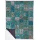 200x300 cm (6'6" x 9'10")  Turquoise, Teal and light Sky Blue Vintage Patchwork Rug