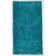 Teal Over-Dyed Vintage Handmade Turkish Rug. 4 x 7.2 Ft (120 x 217 cm)