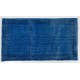 Blue Over-Dyed Vintage Handmade Turkish Rug. 4 x 7.2 Ft (121 x 217 cm)