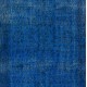 Blue Over-Dyed Vintage Handmade Turkish Rug. 4 x 7.2 Ft (121 x 217 cm)