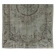 Blue Over-Dyed Vintage Handmade Turkish Rug. 5.2 x 8.8 Ft (158 x 266 cm)