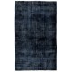 Navy Blue Over-Dyed Vintage Handmade Turkish Rug, Authentic Home Decor Carpet. 5.6 x 9.6 Ft (168 x 292 cm)