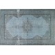 Light Blue Overdyed Vintage Hand-Knotted Turkish Area Rug. 5.7 x 9.3 Ft (172 x 283 cm)