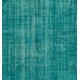 Teal Overdyed Vintage Hand-Knotted Turkish Area Rug, Ideal for Modern Home & Office Decor. 6 x 9.4 Ft (185 x 285 cm)
