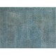 Light Blue Overdyed Vintage Handmade Area Rug, Large Central Anatolian Carpet. 7.3 x 10.5 Ft (220 x 320 cm)