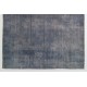 Light Blue Over-Dyed Vintage Handmade Turkish Rug. 9.8 x 13 Ft (297 x 395 cm)