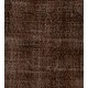 Brown Overdyed Rug, Vintage Handmade Carpet from Turkey. 4 x 6.8 Ft (120 x 206 cm)