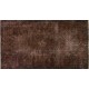 Distressed Brown Overdyed Accent Rug, Vintage Handmade Carpet from Turkey. 4 x 7 Ft (120 x 215 cm)