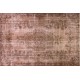 Brown Overdyed Rug, Vintage Handmade Carpet from Turkey. 5.5 x 8.3 Ft (167 x 250 cm)