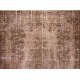 Brown Overdyed Rug, Vintage Handmade Carpet from Turkey. 5.5 x 8.3 Ft (167 x 250 cm)