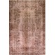 Brown Overdyed Rug, Vintage Handmade Carpet from Turkey. 5.5 x 8.3 Ft (167 x 250 cm)