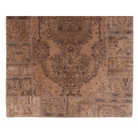 Vintage Hand-Knotted Central Anatolian Area Rug in Terracotta Color. 6 x 9.5 Ft (180 x 287 cm)
