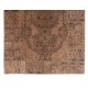 Vintage Hand-Knotted Central Anatolian Area Rug in Terracotta Color. 6 x 9.5 Ft (180 x 287 cm)