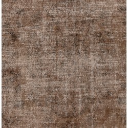 Distressed Brown Overdyed Rug, Vintage Handmade Carpet from Turkey. 6.2 x 8.6 Ft (187 x 261 cm)
