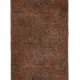 Brown Overdyed Runner Rug, Vintage Handmade Corridor Carpet from Turkey. 2.5 x 10.9 Ft (75 x 330 cm)
