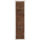 Brown Overdyed Runner Rug, Vintage Handmade Corridor Carpet from Turkey. 2.5 x 10.9 Ft (75 x 330 cm)