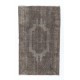 Gray Over-Dyed Vintage Handmade Turkish Accent Rug for Modern Interiors. 3.9 x 6.6 Ft (116 x 200 cm)