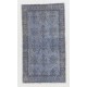 Gray Over-Dyed Rug for Modern Interiors. Handmade Vintage Turkish Carpet. 3.9 x 6.8 Ft (116 x 205 cm)