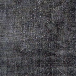 Mid-20th Century Hand-Knotted Central Anatolian Accent Rug Overdyed in Gray Color. 4 x 6.7 Ft (119 x 204 cm)