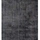 Mid-20th Century Hand-Knotted Central Anatolian Accent Rug Overdyed in Gray Color. 4 x 6.7 Ft (119 x 204 cm)