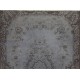 Gray Over-Dyed Rug for Contemporary Interiors. Hand-Knotted Vintage Turkish Carpet. 4 x 6.9 Ft (120 x 209 cm)