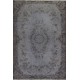 Gray Over-Dyed Rug for Contemporary Interiors. Hand-Knotted Vintage Turkish Carpet. 4 x 6.9 Ft (120 x 209 cm)
