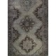 Gray Over-Dyed Runner Rug for Contemporary Interiors. Hand-Knotted Vintage Turkish Carpet. 4.6 x 12.4 Ft (140 x 376 cm)