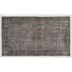 Gray Over-Dyed Rug for Modern Interiors. Handmade Vintage Turkish Carpet. 5.6 x 9 Ft (168 x 276 cm)