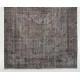 Gray Over-Dyed Rug for Modern Interiors. Handmade Vintage Turkish Carpet. 5.6 x 9 Ft (168 x 276 cm)