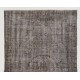Gray Over-Dyed Rug for Modern Interiors. Handmade Vintage Turkish Carpet. 5.6 x 9 Ft (168 x 276 cm)