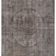 Gray Over-Dyed Rug for Modern Interiors. Handmade Vintage Turkish Carpet. 5.6 x 9 Ft (168 x 276 cm)