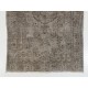 Gray Over-Dyed Rug for Modern Interiors. Mid-Century Vintage Turkish Carpet. 5.7 x 9.2 Ft (173 x 278 cm)