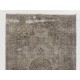 Gray Over-Dyed Rug for Modern Interiors. Mid-Century Vintage Turkish Carpet. 5.7 x 9.2 Ft (173 x 278 cm)