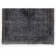 Gray Over-Dyed Rug for Modern Interiors. Mid-Century Vintage Turkish Carpet. 5.8 x 8.2 Ft (175 x 248 cm)