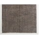 Gray Over-Dyed Rug for Modern Interiors. Handmade Vintage Turkish Carpet. 6 x 9.7 Ft (180 x 293 cm)
