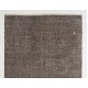 Gray Over-Dyed Rug for Modern Interiors. Handmade Vintage Turkish Carpet. 6 x 9.7 Ft (180 x 293 cm)