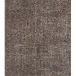 Gray Over-Dyed Rug for Modern Interiors. Handmade Vintage Turkish Carpet. 6 x 9.7 Ft (180 x 293 cm)