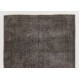 Gray Over-Dyed Rug for Modern Interiors. Mid-Century Vintage Turkish Carpet. 6 x 9 Ft (181 x 274 cm)