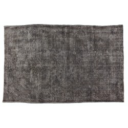 Gray Over-Dyed Rug for Modern Interiors. Mid-Century Vintage Turkish Carpet. 6 x 9 Ft (183 x 275 cm)