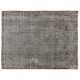 One-of-a-kind Gray Over-Dyed Rug for Modern Interiors. Handmade Vintage Turkish Carpet. 6.3 x 8.2 Ft (190 x 249 cm)